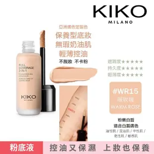 【KIKO MILANO】完美無瑕粉底液 25ml 三色任選(遮瑕霜/遮瑕膏/眼影底霜/底妝/BB霜/CC霜/妝前乳)