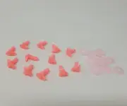 12 pcs VTG Zim's Pink 13mm H-Type Nostrils Plastic Cat Animal Nose Craft Toy