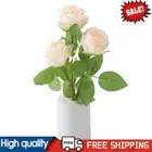 Bedroom Sleep Light Rose Lamp Artificial Flowers Table Lamp for Valentine's Day