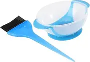 GRADENEVE 1 Set Suction Cup Hair Dye Bowl Set with Brush Thickened DIY Hair Coloring Kit Easy Clean Mixing Bowl for Home and Salon Use