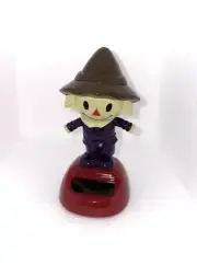 Solar DANCING SCARECROW Bobblehead Figure Fall Halloween Decor