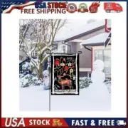 12x18 Love and Peace Elk With Cardinal Bird Winter Garden Flag Outdoor Yard Flag