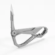Handmade Titanium Alloy Hanging Buckle Car Keychain Key Ring Tool Folding Knife