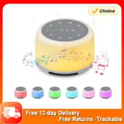 White Noise Sound Machine with Mood Light Natural Sound Machine Rechargeable Pla