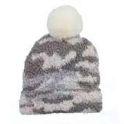 Mudpie white camo chenille hat New with Tags