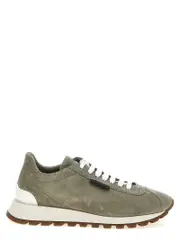 [Brunello Cucinelli] Brunello Cucinelli-Shiny Tab Sneakers Grigio-Donna 37IT