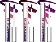 YBUETE 3 Colors Peel Off Lip Stain Lip Liner, Waterproof Non-Stick Cup Tattoo Magic Color Lip Gloss, Long-Lasting Matte Peel Off Lip Tint, Highly Pigmented Peel Off Lip Liner Stain Makeup for Women