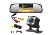 Ozoffer Reverse Camera Night Reversing Camera Rear View Mirror Kit Waterproof HD Monitor