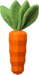 MewaJump Dog Squeaky Chew Toys for Aggressive Chewers, Rubber Carrot Dog Toys for Training and Cleaning, Durable Interactive Tough Dog Toy for Puppy Medium Dogs