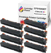 2 Sets BCMY Compatible Toner Cartridge Replacement for HP 204A CF510A CF511A CF513A CF512A (1,100/900 (B/CMY) Pages) for HP Color Laserjet Pro M154a Pro M154nw M180n M181fw