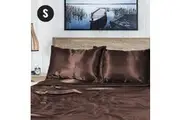 Chocolate 1000TC Silk Silky Feel Satin Sheet Set