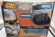 Star Wars Full Size Bedding Sheet Set Storm Trooper &Rebels 4pieceMicrofiber Set