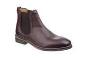 Cotswold Mens Corsham Town Leather Pull On Casual Chelsea Ankle Boots (Dark Brown) - UTFS5155