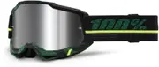 100% Accuri II Overlord Motocross Goggles, black-green for Men Black Green