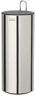 [Joseph Joseph] Easystore Luxe Stainless Steel Concealed Toilet Roll Holder Stand Storage With Lid, Hods Up To 3 Rolls