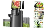 Cold Press Juicer, Masticating Juicer with 5.4" Wide Feed Chute, 350w Black