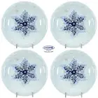 Target Home WINTER FROST SNOWFLAKE 8" Plate Set Christmas Italy Ceramiche Umbre