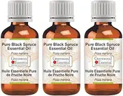 Greenwood Essential Pure Black Spruce Essential Oil (Picea mariana) Natural Therapeutic Grade Steam Distilled (Pack of Three) 100ml X 3 (10 oz)
