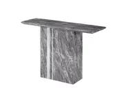 Our Home Valeria Luxurious Marble Foil Console Hall Table - Grey