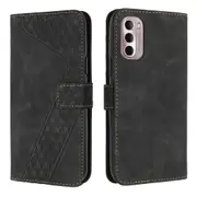 Moto G 5G 2022 Case, PU Leather Flip Cover Magnetic Clasp Design Wallet Card Slots Stand Case - Black