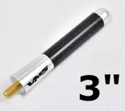 SILVER REAL CARBON FIBER SHORT STUBBY ANTENNA 3" FOR 00- 13 FORD FOCUS FUSION (for: Ford)