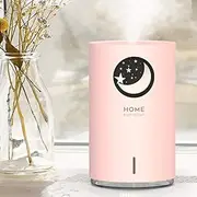HOPEME USB Cool Mist Humidifier, 700ml Mini Portable Humidifier with 7 Color LED Night Light, Adjustable Mist Mode and Auto Shut-Off, Quiet Operation for Kid, Child, Baby, Nursery (Pink Star Color)