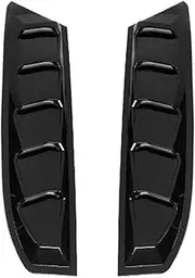 Car Glossy Black ABS Window Louvers Shutters Cover Compatible For Honda Civic Sedan 2016-2020