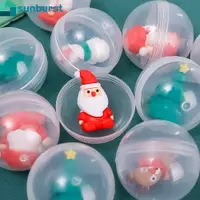 在飛比找蝦皮購物優惠-透明創意聖誕樹玩具球吊墜/兒童聖誕聖誕老人麋鹿旋轉蛋玩具/兒
