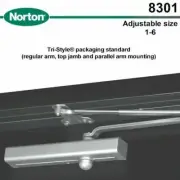NORTON 8301 (EQUAL YALE 3301) DOOR CLOSER ALUMINUM "FACTORY FRESH" COMPARE