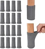 Pack of 16 Furniture Socks, Knitted Furniture Feet, Chair Leg Protectors, Highly Elastic Knitted Chair Leg Socks, Furniture Socks with Felt Pads, Stop Scratches and Noise, Suitable for Chair Legs