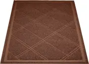 Less-Mess Cat Litter Box Mat w/ Soft Step-able Surface, Unscented, Brown-24"x35"