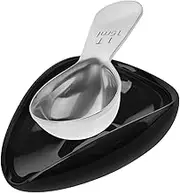 Alipis 1 Set Ceramic Coffee Bean Storage Holder Dosing Tray Display Dish for Coffee Bar Lightweight Ergonomic Design Easy to Clean Multi Function Serving Tray with Measuring Spoon