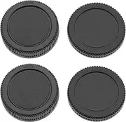 VGOL 2 Sets Front Body Cap & Rear Lens Cap Cover Kit Compatible with Panasonic Lumix G9 G7 G6 G5 G3 G2 G1 G10 Compatible with Olympus E-M10 Mark IV/III/II
