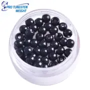 100 pcs Tungsten Black Nickel Cyclops Fishing Beads 3mm ~1/8 inch