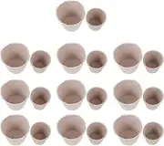 Toddmomy 100pcs Paper Mud Flower Pots 8 * 8cm 6 * 6cm Germination Cups for Greenhouse Propagation