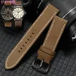 磨砂真皮錶帶代用TIMEX天美時T49905 T49963棕色牛皮錶帶配件20MM 伊莎