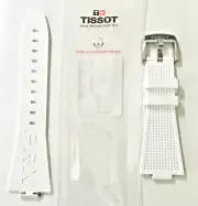 Original Tissot PRX For Case-Back # T137407A White Rubber Watch Band Strap &Pins