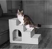 Pet Gear Pet Step IV Pet Stairs for Small Dogs and Cats up to 50 pounds, Lightweight, Easy Assembly (No Tools Required) - Available in 2 Models, Fog