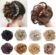 Hairpiece Synthetic Elastic Messy Hair Bun Curly Wave False Hairpiece Ponytail Chignon Daily Use(6AH613)