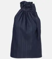 [Dorothee Schumacher] Dorothee Schumacher Modern Sophistication linen-blend top AU 14 blue