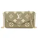 Louis Vuitton LV M82480 Félicie Pochette 撞色手拿/斜背鏈包.卡其綠