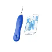 Scalpel Handle #4 Blue Color With 10 Surgical Blade # 21 Dental DDP Instruments