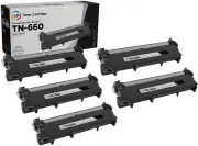 LD 5pk Comp Black Laser Cartridge for Brother Toner TN660 TN-660 HL-L2300D NEW
