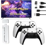 Upgraded Retro Game Console Stick, Classic Video Games with 4K HDMI, Built-in 19 Emulators, 20000+ Games - Plug & Play TV Video Gaming Stick with Upgrade Dual 2.4G Wireless Controllers