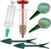 6 PCS Mini Seed Spreader Kit, 2025 New Sowing Seed Dispenser Gardening Tools, Handheld Small Garden Seed Planter Set, Manual Seed Spreader for Tiny Seed (B#)