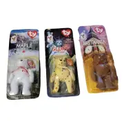 Vintage TY MCDONALDS SET OF 3 BEANIE BABIES BEARS 1999 Glory Maple Brittania NIB