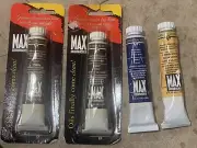 Grumbacher MAX Artists Oil Color .81 fl oz. Each, Lot Of 4 - NEW Old Stock