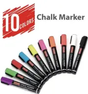 Florescent Liquid Chalk Marker Wet Erase Marker Reversible Tip Bullet & Chisel