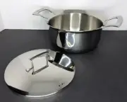 Ballarini 8” Dutch Oven 3.25 Qt. Stainless Steel with Lid Casserole Michelangelo