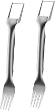 Zerodeko 2pcs Watermelon Cutter Household Watermelon Slicer Watermelon Fork Creative Fruit Slicer Fruits Fork Slicer Fruits Slicer Fork for Watermelon Fruit Cutter Silver Stainless Steel